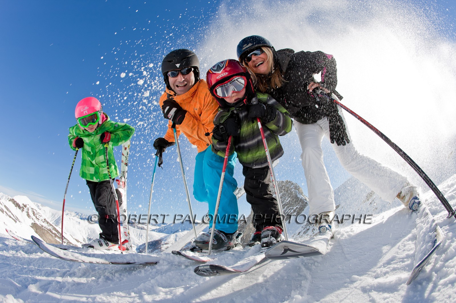Famille au ski