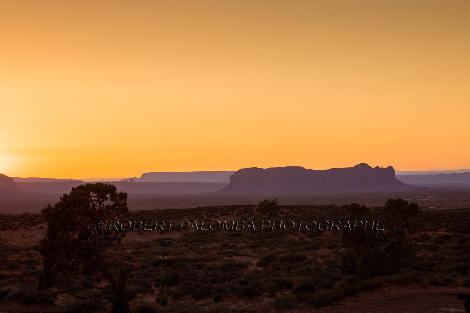 Coucher de soleil sur Monument Valley