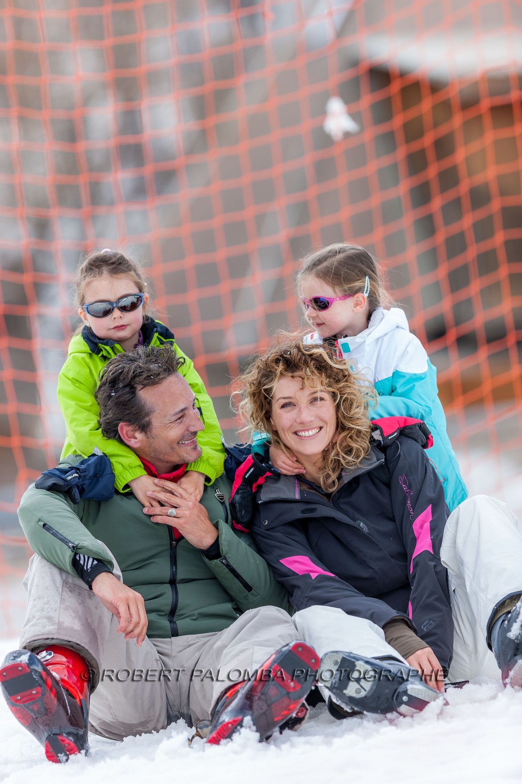 Famille à la neige