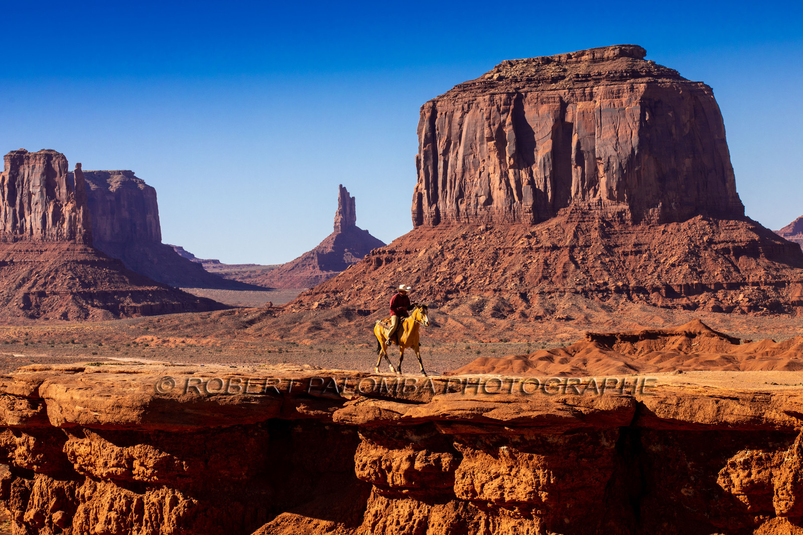 Cow-boy à Monument Valley