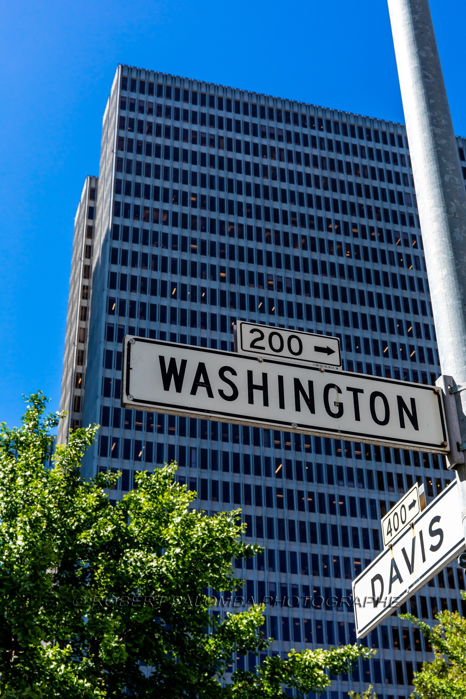 Angle de Washington avenue et David avenue à San Francisco Angle de Washington avenue et David avenue à San Francisco
