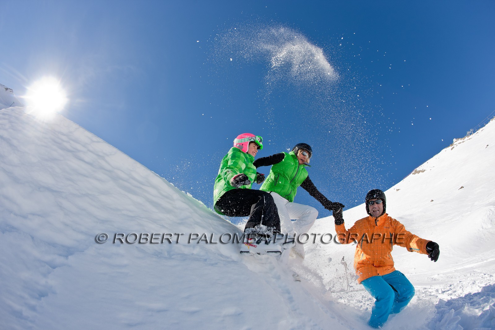 Famille au ski