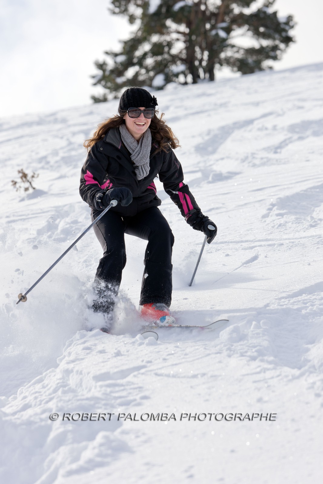 Ski en poudreuse  à l'Audibergue